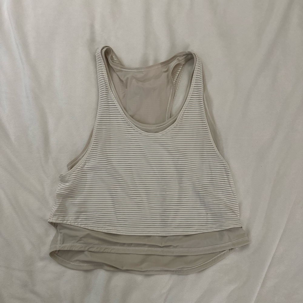 Double Layer Lululemon Tank Top Cropped Size Small